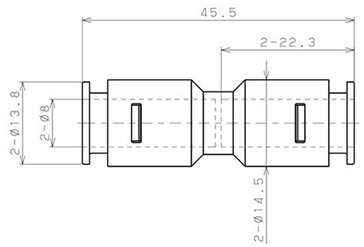 Bản vẽ kỹ thuật Đầu Nối Nhanh Khí Nén Dạng Thẳng Pisco APU8-E-C