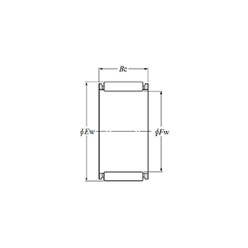 Bản vẽ kỹ thuật Vòng Bi Kim với Lồng Giữ 25x30x17 mm NTN K25X30X17