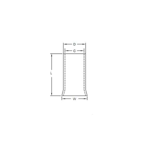 Bản vẽ kỹ thuật Cosse Pin Rỗng Trần 2.5mm KST EN2507