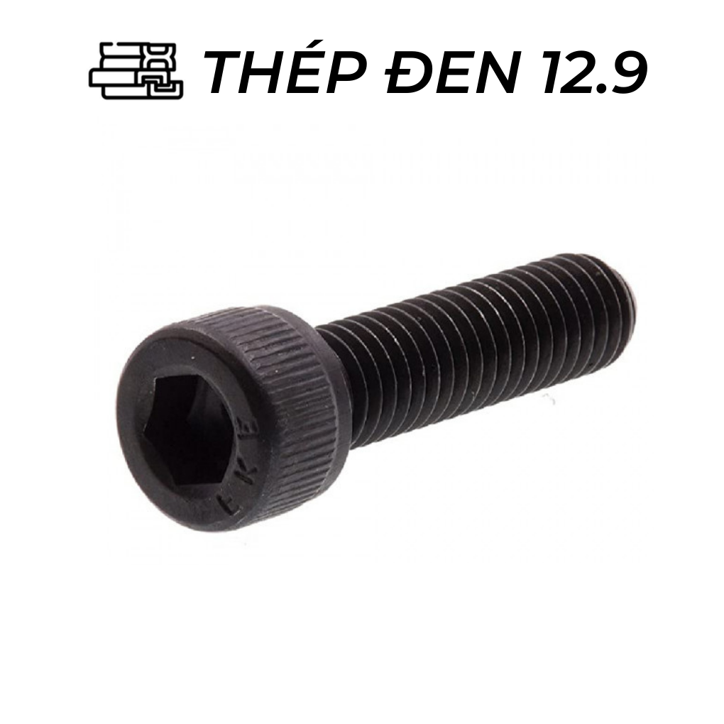 Lục Giác Chìm Đầu Trụ Thép Đen 12.9 DIN912 M5x15