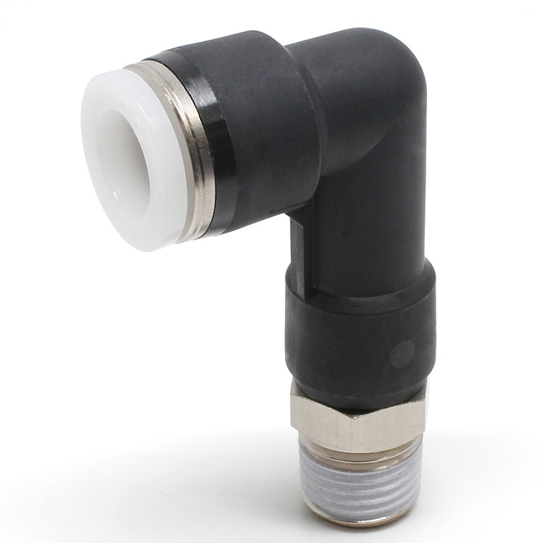 Đầu Nối Nhanh Khí Nén Dạng Cong 90° Ren Ngoài (Dài) Pisco PLL3/8-02-C