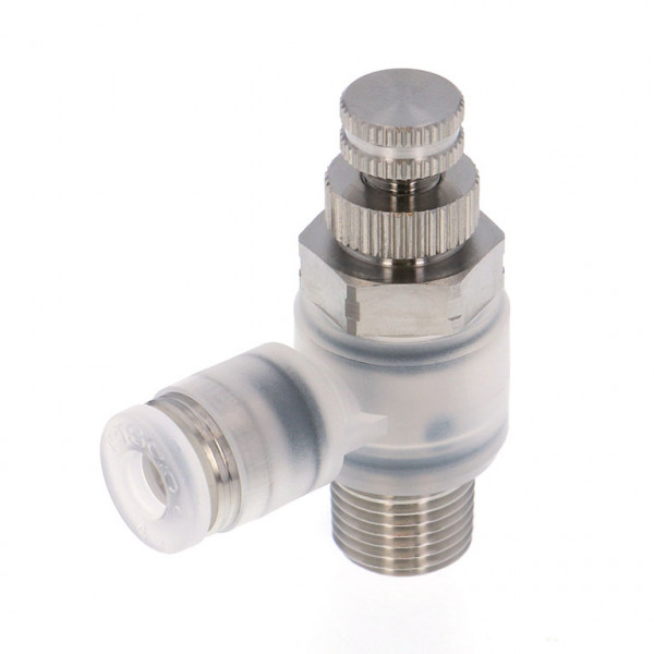 Van Tiết Lưu Khí Nén Chân Kim, Nhựa PP Và Inox 304 Pisco PJNC4-01-TP
