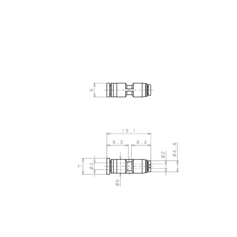 Bản vẽ kỹ thuật Đầu Nối Nhanh Khí Nén Dạng Nối Giẩm Pisco PG3-2MW-C