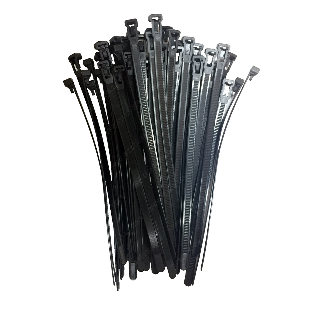 Dây Rút Nhựa Tháo Được Màu Đen KST 125 x 7.6 mm KR-125H-B