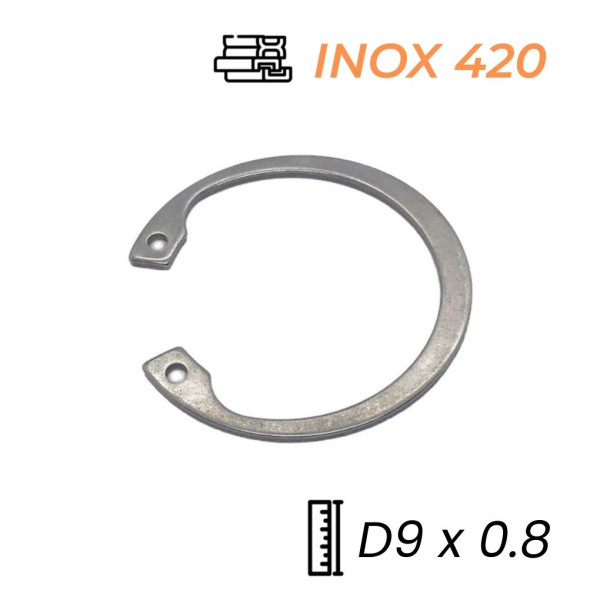 Phe Gài Lỗ Inox 420 DIN472 D9x0.8 (10Cái/Bịch)