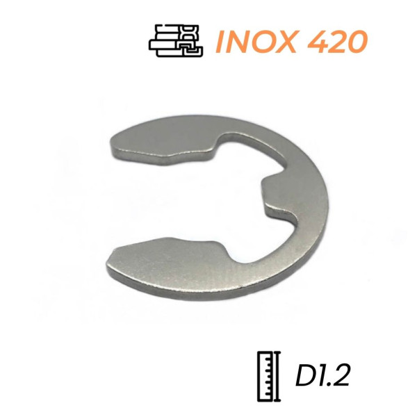 Phe Gài Trục Chữ E Inox 420 D1.2