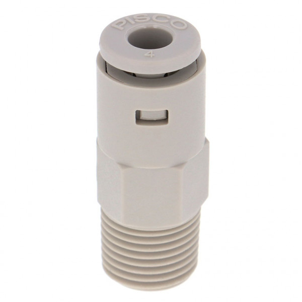 Đầu Nối Nhanh Khí Nén Dạng Thẳng Thân Lục Giác Ren Ngoài Pisco APC4-01-N-TP
