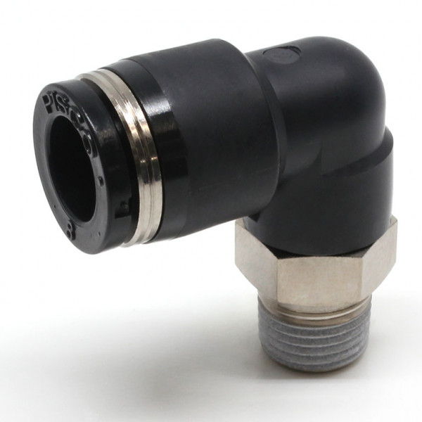 Đầu Nối Nhanh Khí Nén Dạng Cong 90° Ren Ngoài Pisco PL8-01-UC