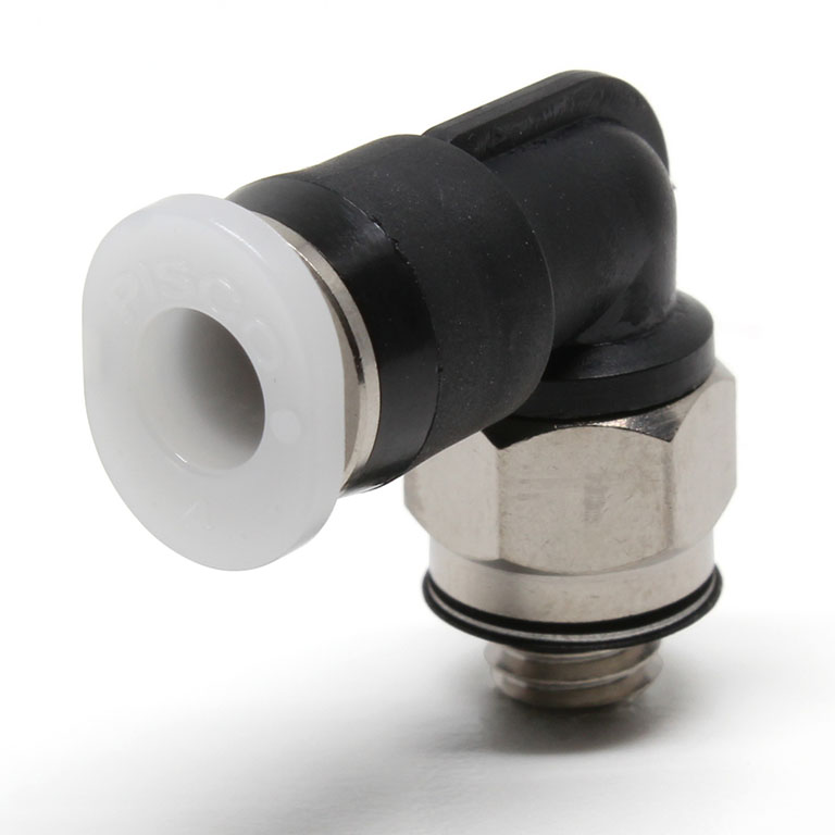 Đầu Nối Nhanh Khí Nén Dạng Cong 90° Ren Ngoài Pisco PL5/32-U10MU