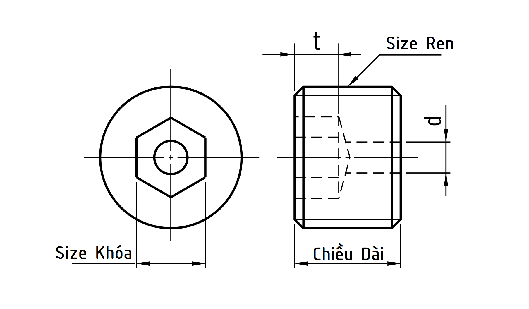 Bản vẽ kỹ thuật Screw Plugs Type Hole M25 MSWH25