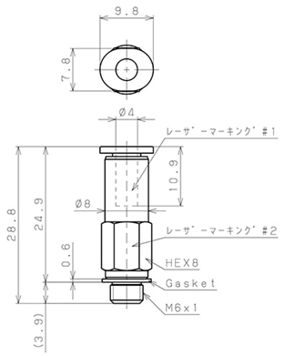 Bản vẽ kỹ thuật Van Khí Nén Một Chiều  Pisco CVC4-M6A