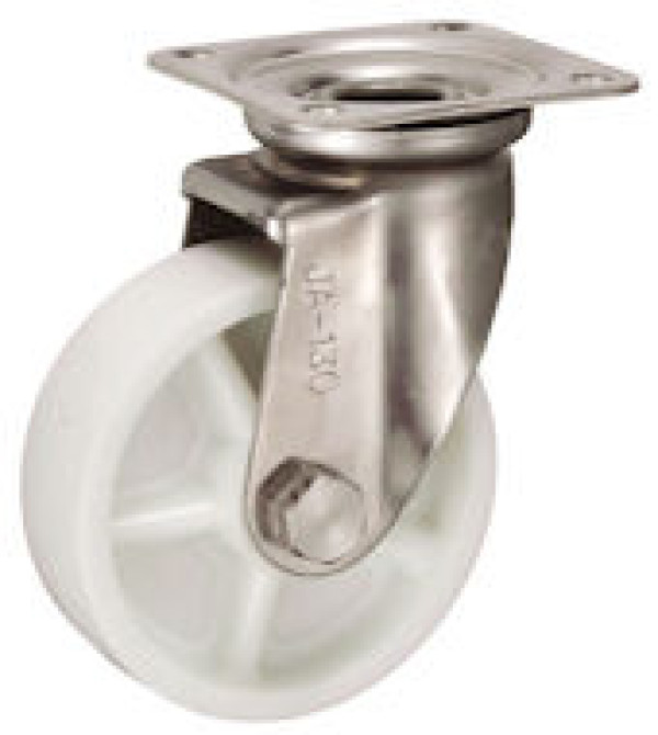 Bánh Xe Nylon Càng Inox Xoay Không Phanh D130 UKAI PJA-130