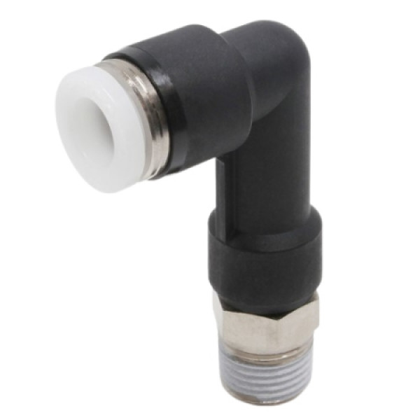 Đầu Nối Nhanh Khí Nén Dạng Cong 90° Ren Ngoài (Dài) Pisco PLL1/4-01M