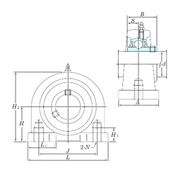 Bản vẽ kỹ thuật Gối Đỡ Hình Omega Nhỏ Gọn UCPA 50x57.2x113 mm Koyo UCPA210