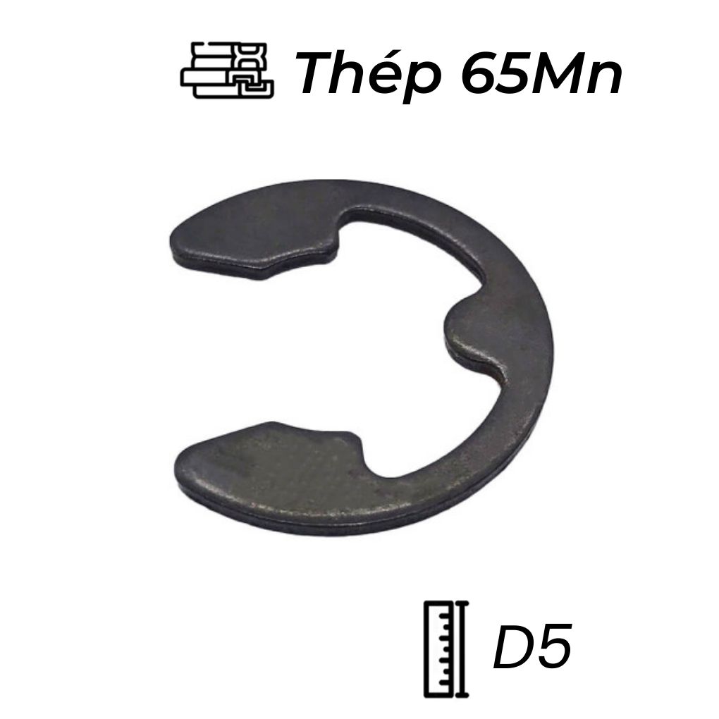 Phe Gài Trục Chữ E Thép DIN6799 D5