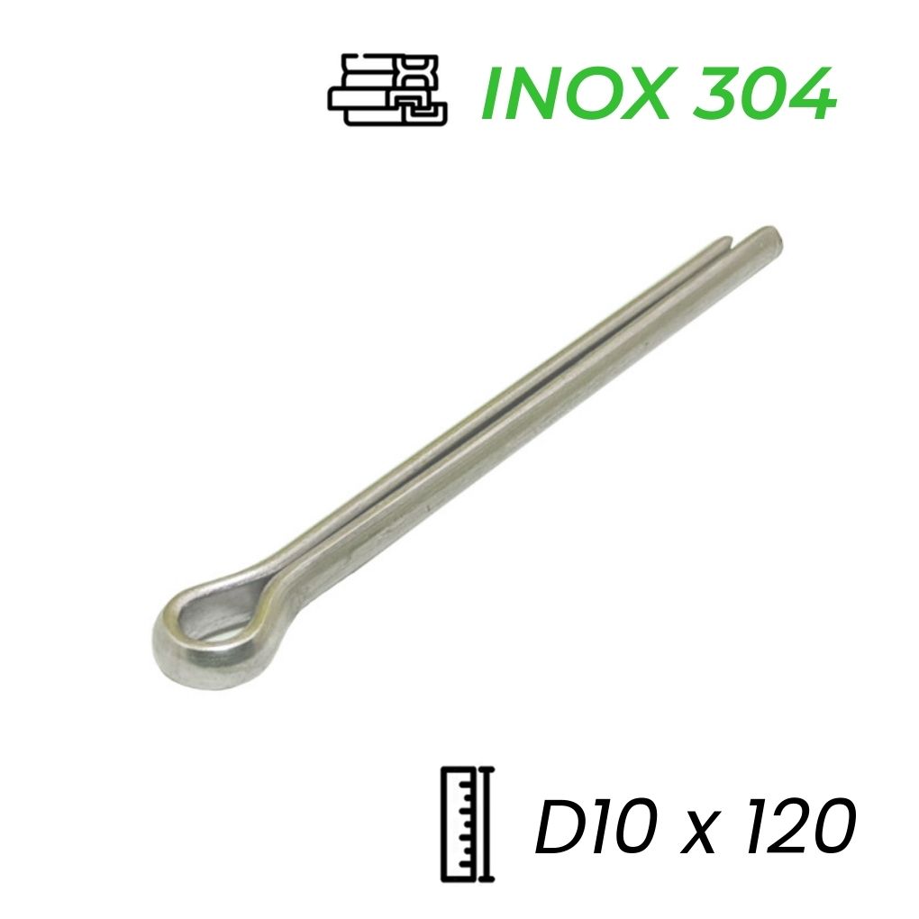 Chốt Chẻ Inox 304 (Chốt Bi) GB91 D10x120mm