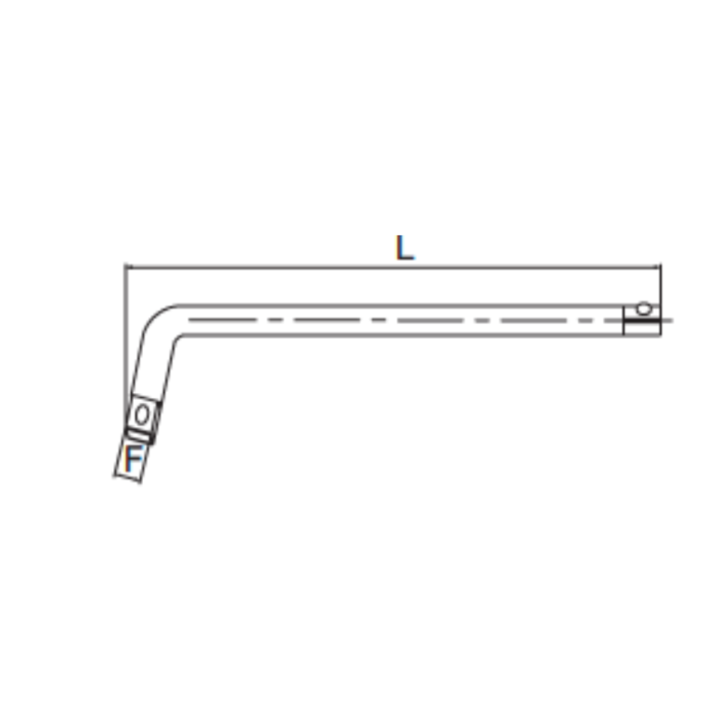 Bản vẽ kỹ thuật Cần Siết Đầu Tuýp Chữ L 1/2 inch SATA 09531