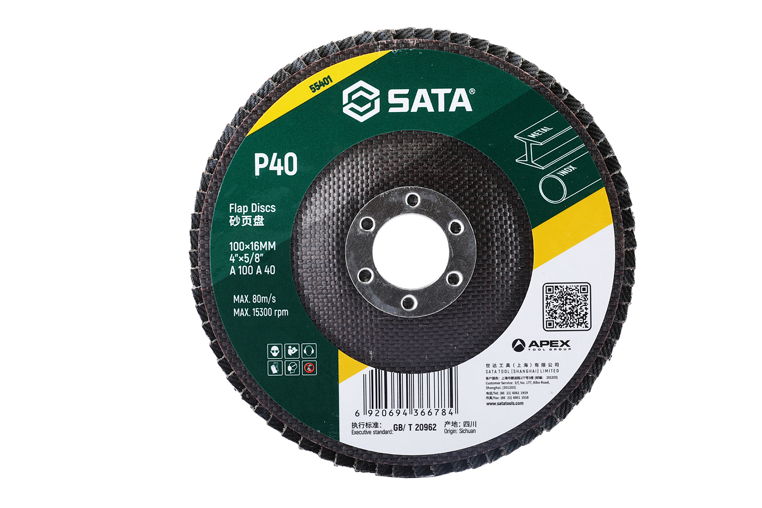 Đá Nhám Xếp 100×P40×16 mm SATA 55401