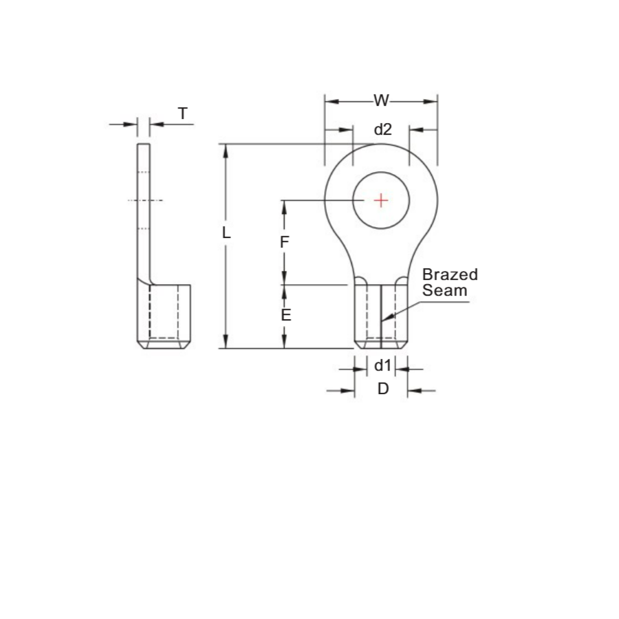 Bản vẽ kỹ thuật Cosse Tròn Trần 14mm2 KST RNB14-4