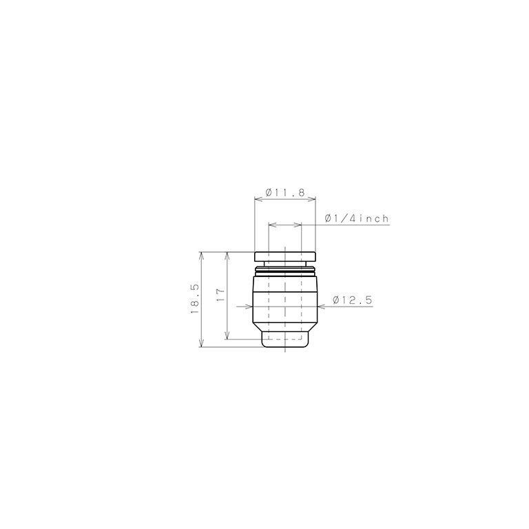 Bản vẽ kỹ thuật Nắp Chụp Pisco PPF1/4-C