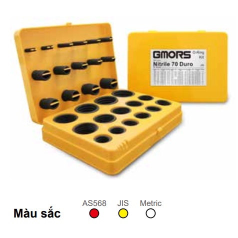 Hộp O-ring Series 2 391 Chi Tiết 30 Size(2.8-47.7 mm) Cao Su NBR70 Đen Gmors JIS PG N70 KIT