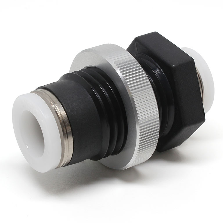 Đầu Nối Nhanh Khí Nén Dạng Thẳng Ren Ngoài Lắp Kẹp Vách Pisco PMP3/8-C