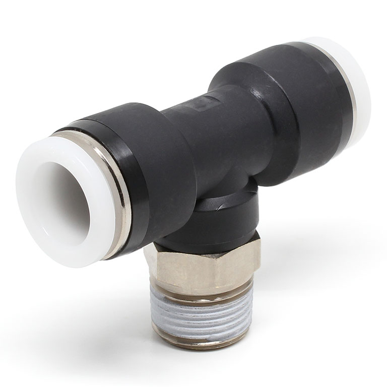 Đầu Nối Nhanh Khí Nén Dạng Chữ T Ren Ngoài Pisco PB1/2-03-C