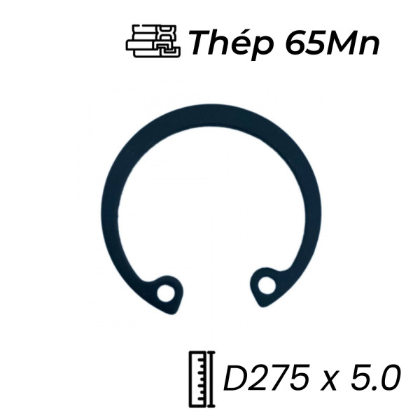 Phe Gài Lỗ Thép 65Mn DIN472 D275x5.0
