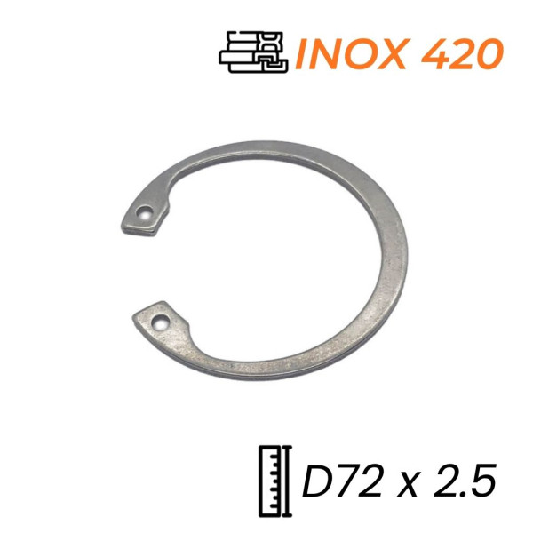 Phe Gài Lỗ Inox 420 DIN472 D72x2.5