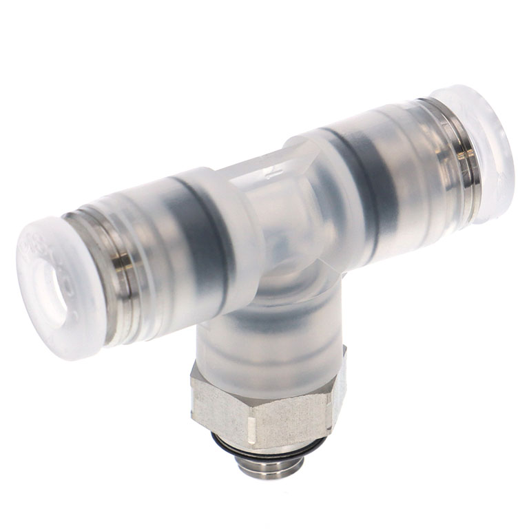 Đầu Nối Nhanh Khí Nén Dạng Chữ T Ren Ngoài Pisco PPB6-M5SUS-C