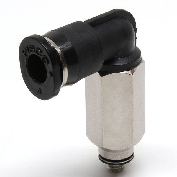 Đầu Nối Nhanh Khí Nén Dạng Cong 90° Ren Ngoài (Dài) Pisco PLL4-M3M-C