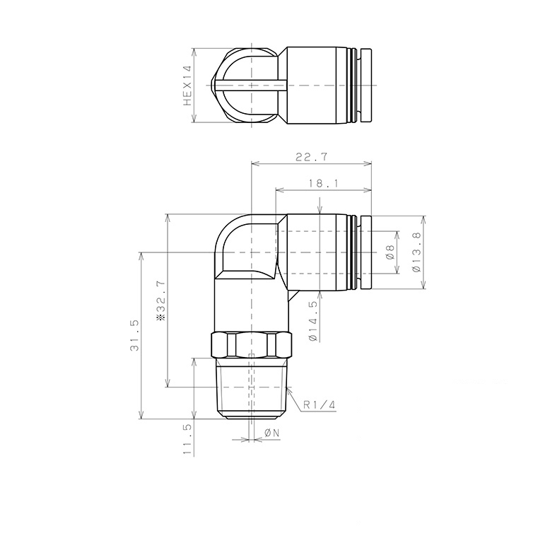 Bản vẽ kỹ thuật Van Lưu Lượng Cố Định Pisco JKL8-02B1.3
