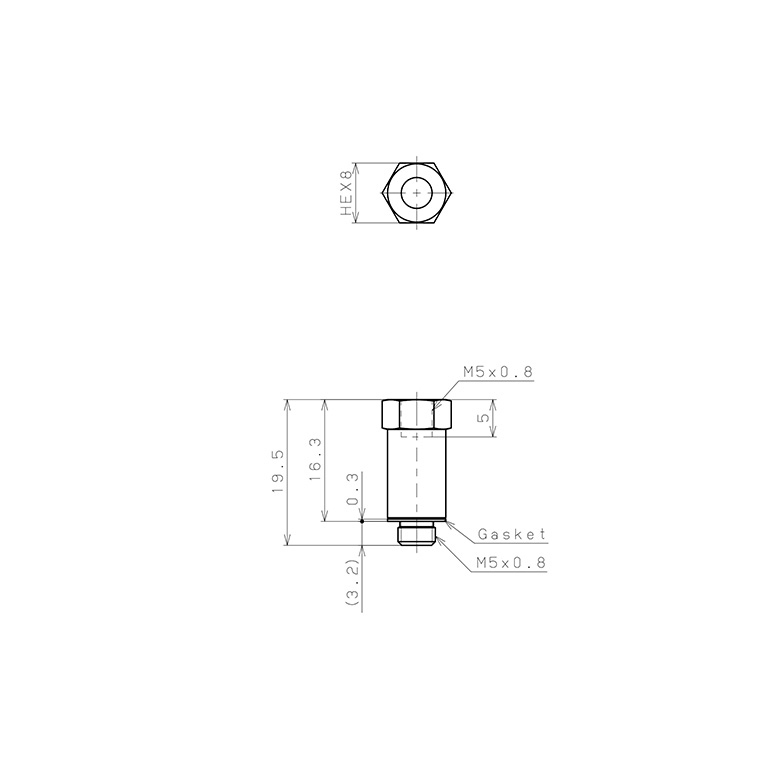 Bản vẽ kỹ thuật Đầu Nối Ren Đực Cái Pisco PFM5-M5-C