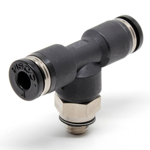 Đầu Nối Nhanh Khí Nén Dạng Chữ T Ren Ngoài Pisco PB4-M6W