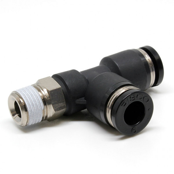 Đầu Nối Nhanh Khí Nén Dạng Chữ T Ren Ngoài Pisco PD6-01W-C