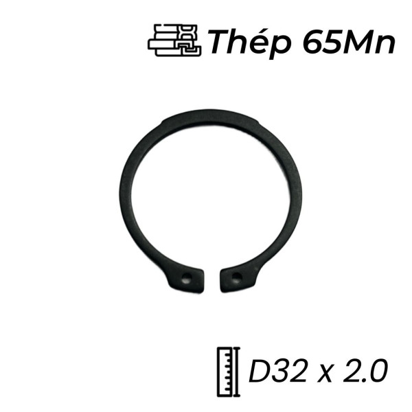 Phe Gài Trục Thép 65Mn DIN471 D32x2.0