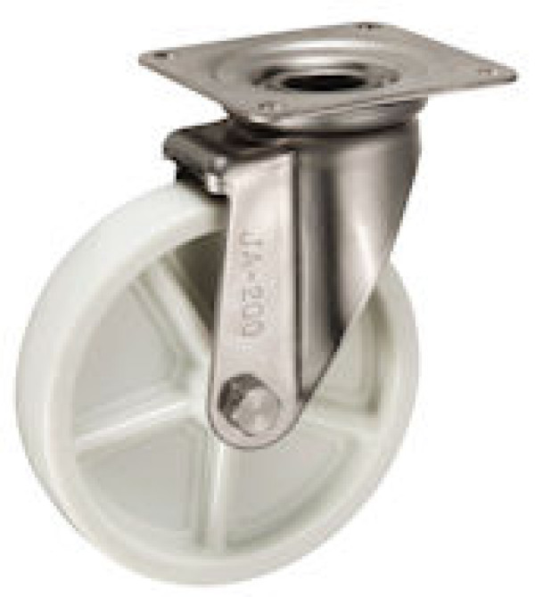 Bánh Xe Nylon Càng Inox Xoay Không Phanh D200 UKAI PJA-200