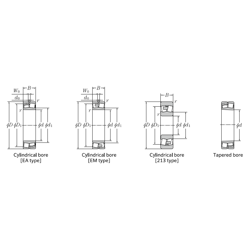 Bản vẽ kỹ thuật Vòng Bi Tang Trống 2 Dãy 60×130×46 NTN 22312EAD1