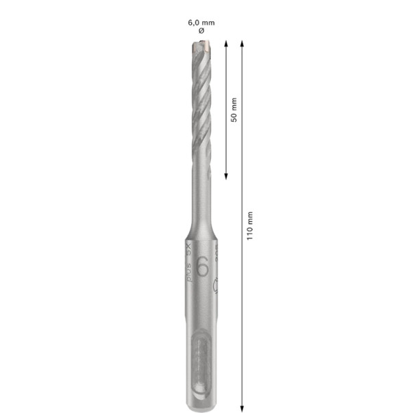 Mũi Khoan SDS Plus-5X 6x50x110 (Bao Bì Pro) Bosch 2608706875