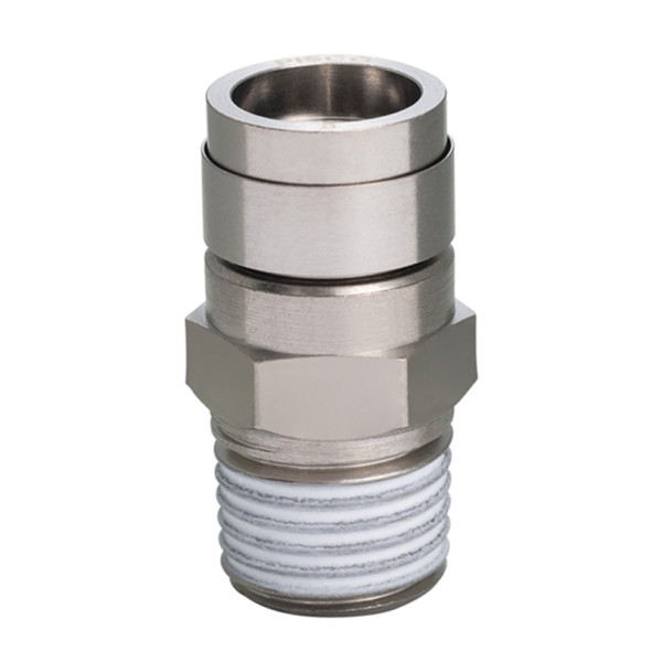 Đầu Nối Nhanh Khí Nén Dạng Thẳng Thân Lục Giác Ren Ngoài Pisco KC10-02