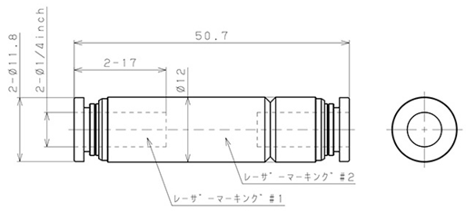 Bản vẽ kỹ thuật Van Khí Nén Một Chiều  Pisco CVU1/4-1/4