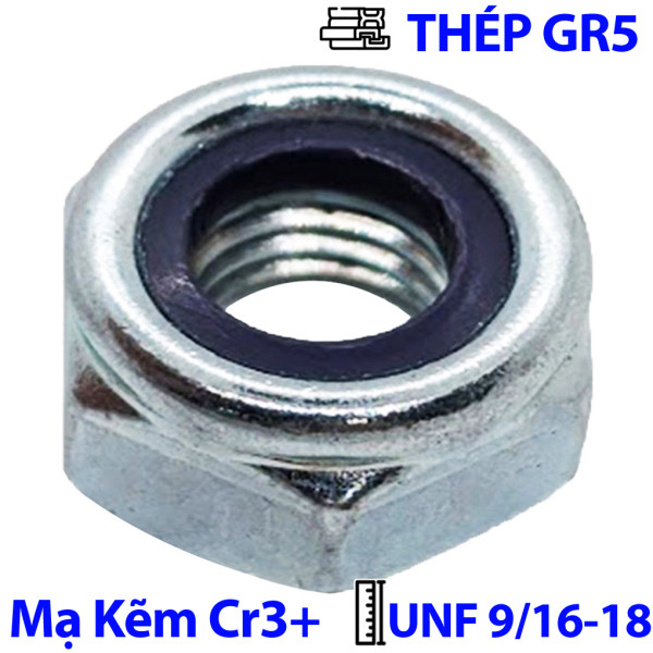 Tán Keo Thép Mạ Kẽm Trắng Cr3+ GR 5 UNF 9/16-18 (NE)