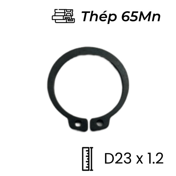Phe Gài Trục Thép 65Mn DIN471 D23x1.2 (10Cái/Bịch)