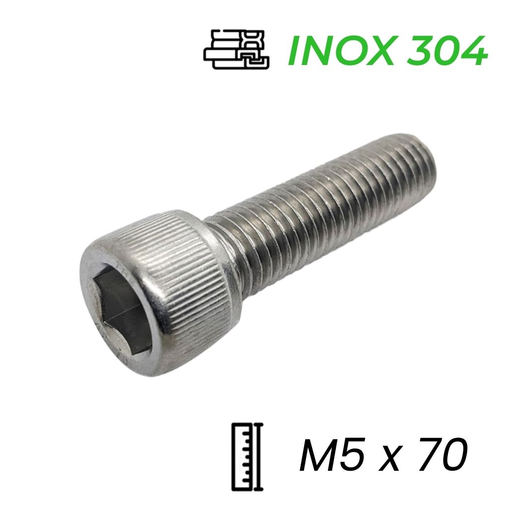Lục Giác Chìm Đầu Trụ Inox 304 DIN912 M5x70