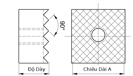 Bản vẽ kỹ thuật Gripper Pad (Square) T20-1210