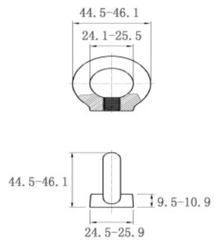 Bản vẽ kỹ thuật Tán Vòng Thép Mạ Kẽm DIN582 M10