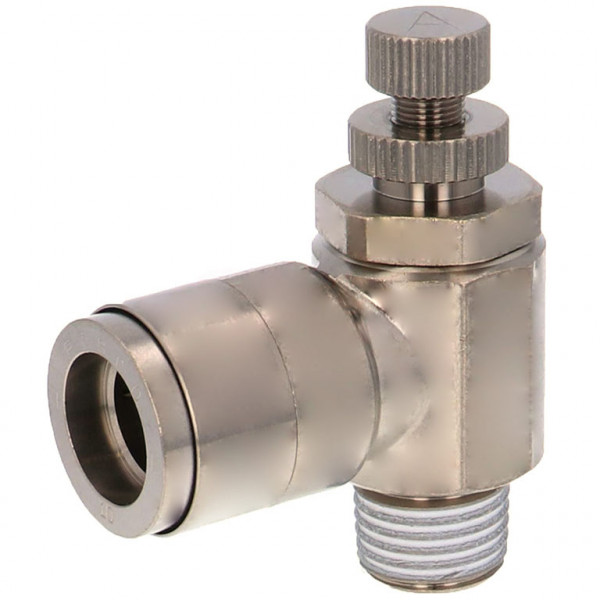 Van Tiết Lưu Khí Nén Bằng Đồng Mạ Niken Pisco KJSC10-02A-F