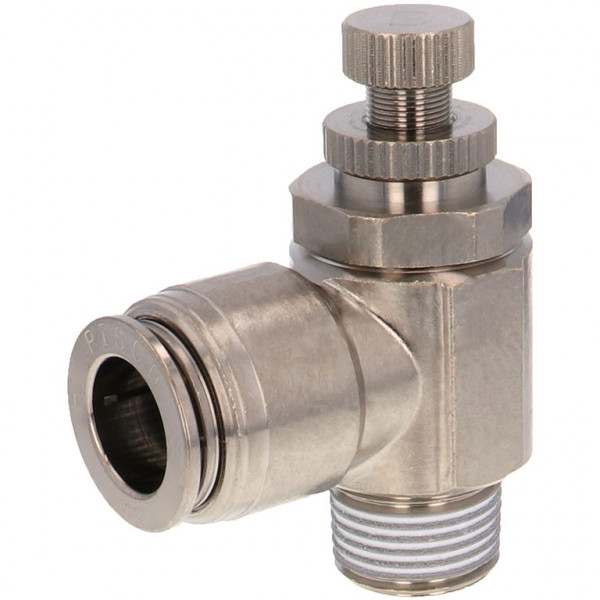 Van Tiết Lưu Khí Nén Bằng Đồng Mạ Niken Pisco KJSC12-03B-1