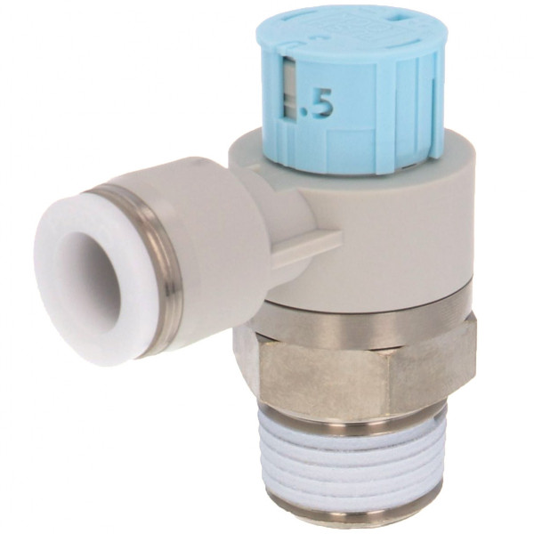 Van Tiết Lưu Khí Nén Loại Khóa Đẩy Có Hiển Thị Chỉ Số Pisco JSGC3/8-04BLW
