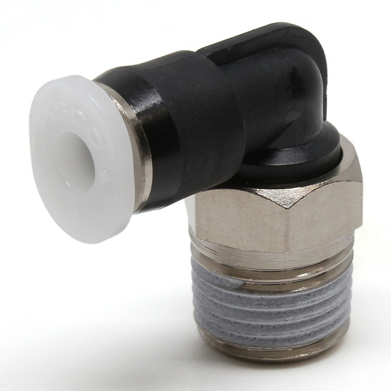 Đầu Nối Nhanh Khí Nén Dạng Cong 90° Ren Ngoài Pisco PL1/8-01M